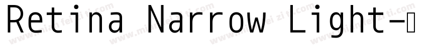 Retina Narrow Light字体转换